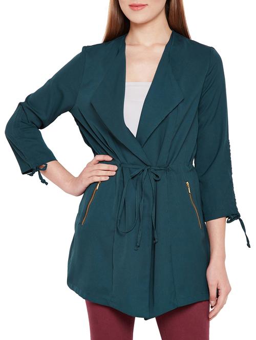 ruched sleeved drawstring waist shrug - 15748754 - Very Small Image - 1