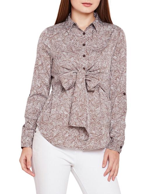 tie up front shirt tunic - 15748844 - Very Small Image - 1