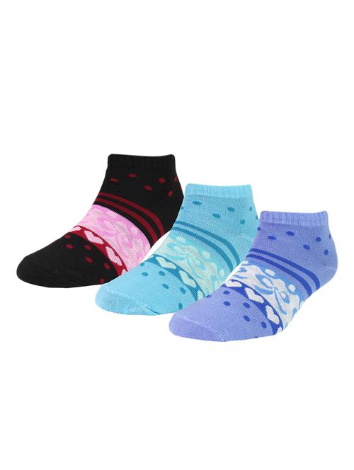 set of 3 multicolored printed socks - 15749200 - Very Small Image - 1