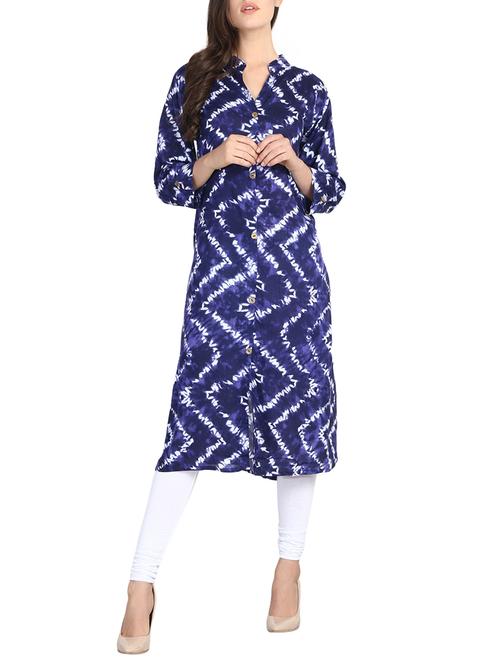 chevron straight kurta - 15750965 - Very Small Image - 1