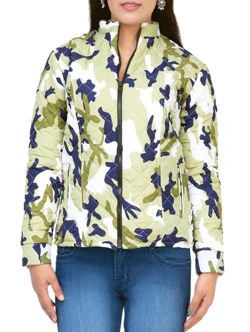 camouflage print quilted jacket - 15751258 - Very Small Image - 1