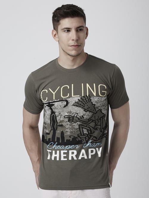 green front print t-shirt - 15751803 - Very Small Image - 1
