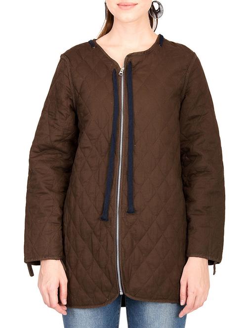 drawstring detail solid jacket - 15751984 - Very Small Image - 1