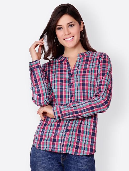 long sleeved checkered shirt - 15753061 - Very Small Image - 1
