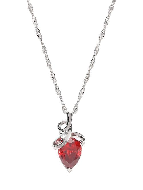 red silver plated pendant - 15754252 - Very Small Image - 1