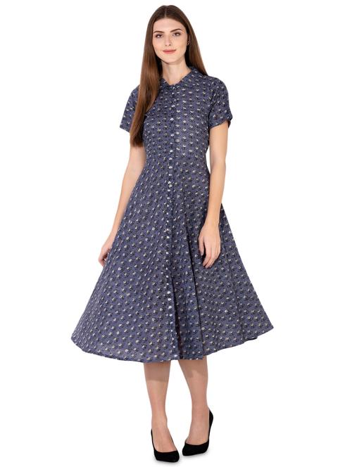 flared printed dress - 15755308 - Very Small Image - 1