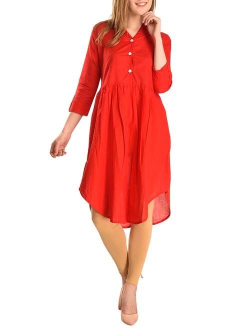 flared solid kurta - 15756084 - Very Small Image - 1