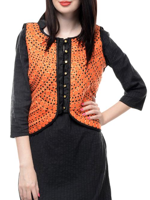 orange woolen jacket - 15756975 - Very Small Image - 1