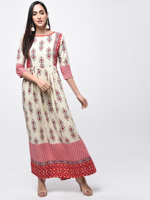 a-line printed kurta - 15757000 - Very Small Image - 1