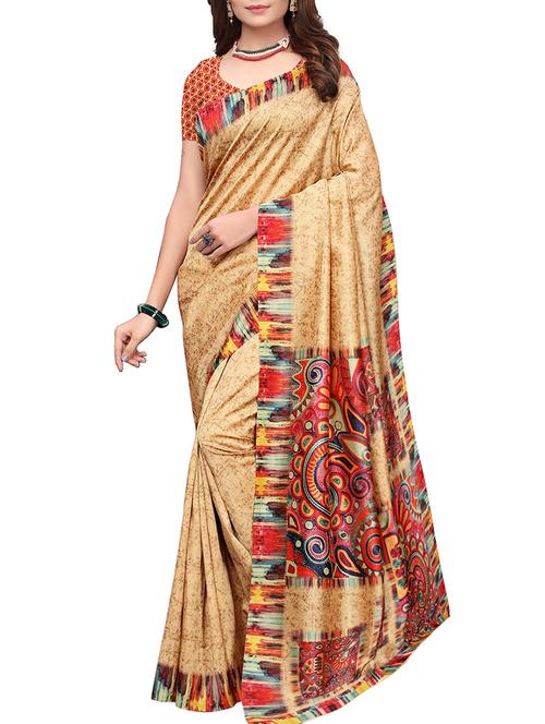 digital printed pallu saree with blouse - 15757463 - Very Small Image - 1