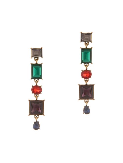 multi colored metal drop earrings - 15757783 - Very Small Image - 1