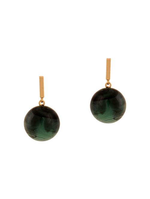 green metal drop earring - 15757792 - Very Small Image - 1
