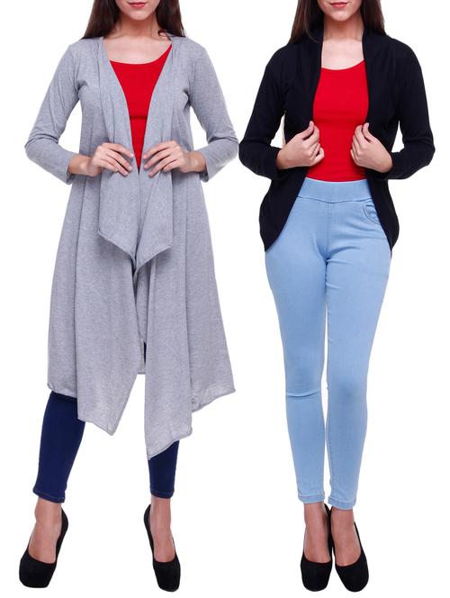 set of 2 long sleeved shrug - 15758136 - Very Small Image - 1