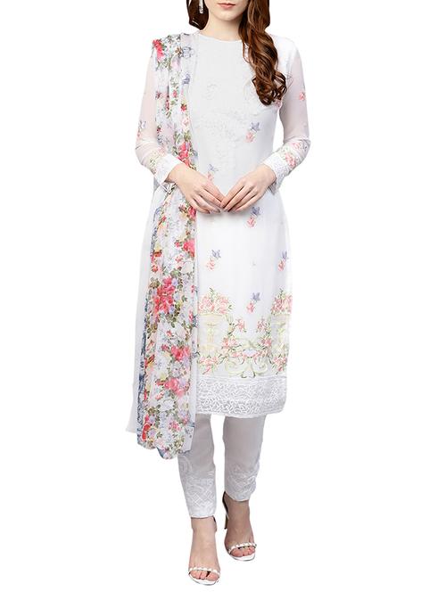 embroidered unstitched pant suit - 15758308 - Very Small Image - 1