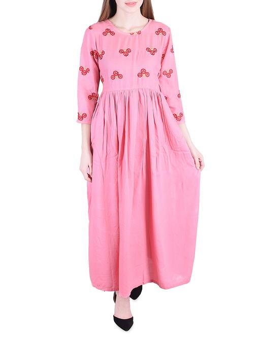embroidered flared kurta - 15758778 - Very Small Image - 1