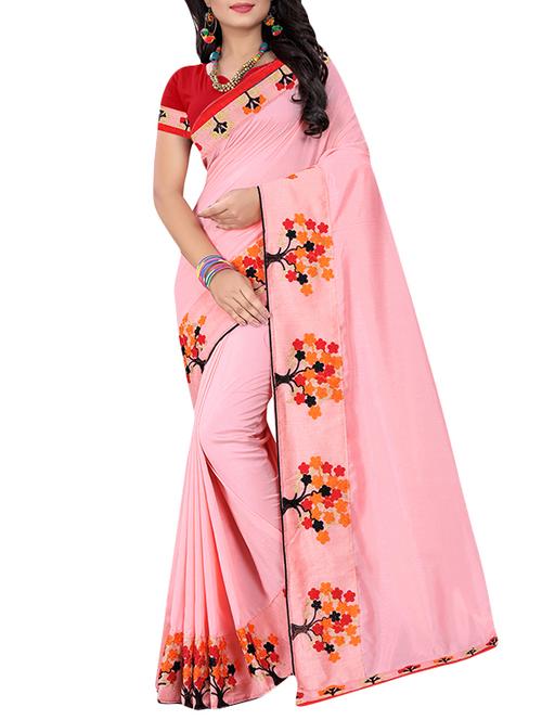 floral dori thread embroidered saree with blouse - 15758895 - Very Small Image - 1