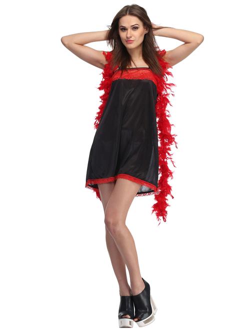 lace panel short nighty - 15760494 - Very Small Image - 1