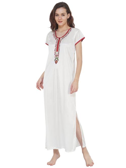 embroidered neckline nightgown - 15760504 - Very Small Image - 1