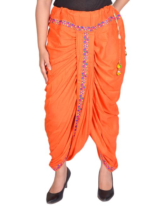 embroidered lace dhoti salwar - 15760603 - Very Small Image - 1