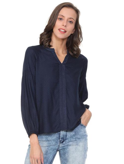 navy lantern sleeved top - 15761066 - Very Small Image - 1
