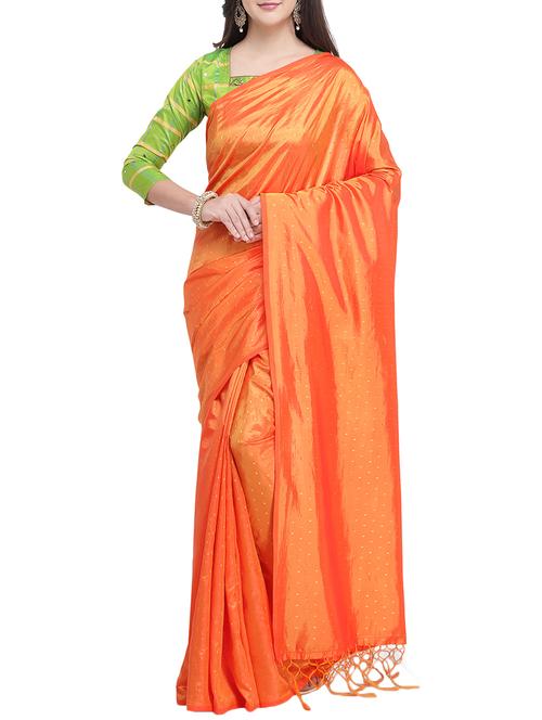 ditsy zari ethnic motif solid saree with blouse - 15763402 - Very Small Image - 1