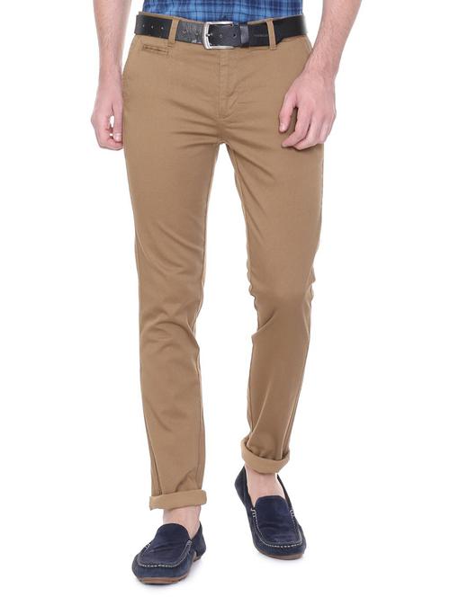 brown cotton blend chinos - 15763654 - Very Small Image - 1