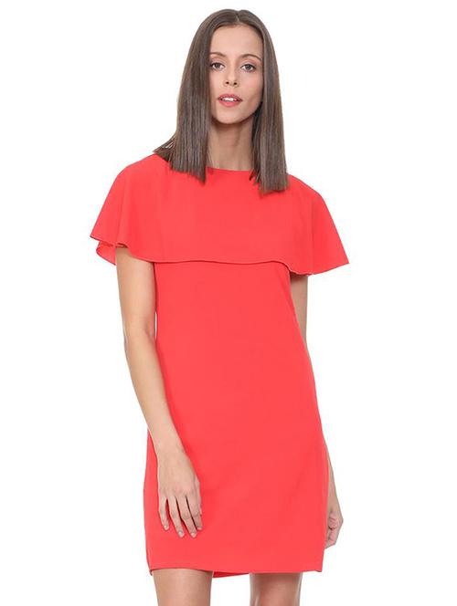 ruffled overlay tie back a-line dress - 15763686 - Very Small Image - 1