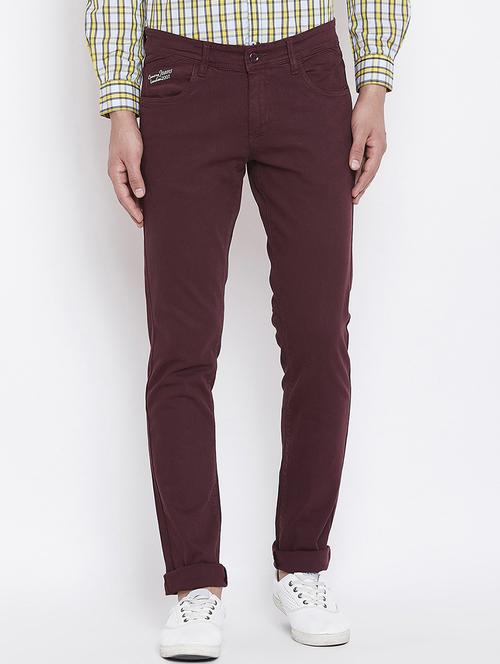 red denim plain jeans - 15764754 - Very Small Image - 1