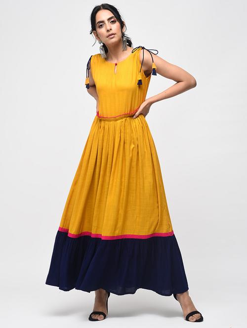 color block flared kurta - 15765020 - Very Small Image - 1