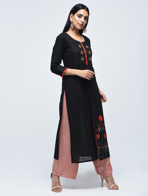 embroidered straight kurta - 15765049 - Very Small Image - 1