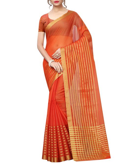 zari striped saree with blouse - 15765608 - Very Small Image - 1