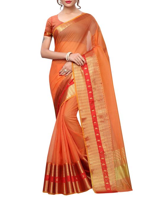 zari woven bordered saree with blouse - 15765624 - Very Small Image - 1