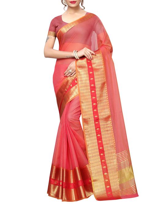 zari woven bordered saree with blouse - 15765625 - Very Small Image - 1