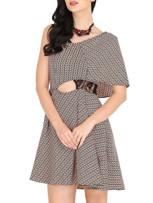 laced panel cut out detail dress - 15765651 - Very Small Image - 1
