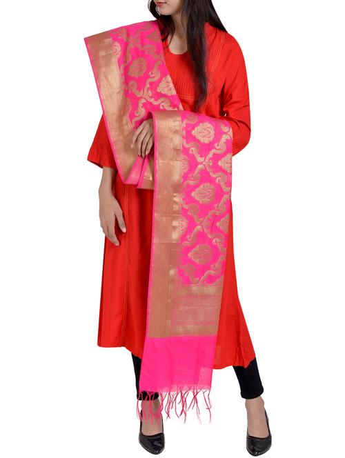 chanderi zari woven dupatta - 15766467 - Very Small Image - 1