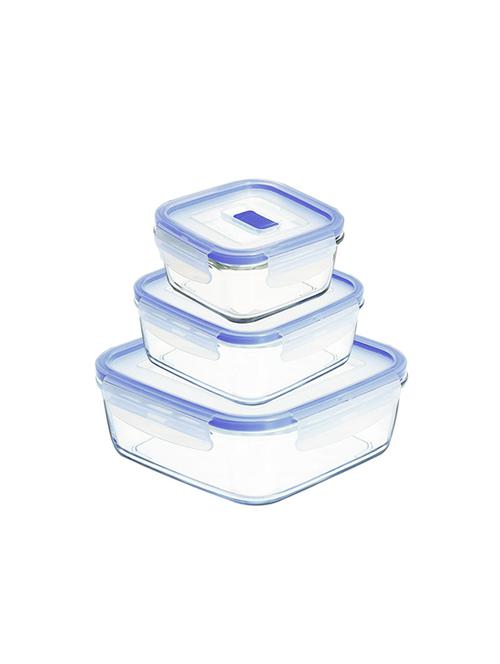 temp pure square glass box set, 3-pieces, blue - 15767247 - Very Small Image - 1