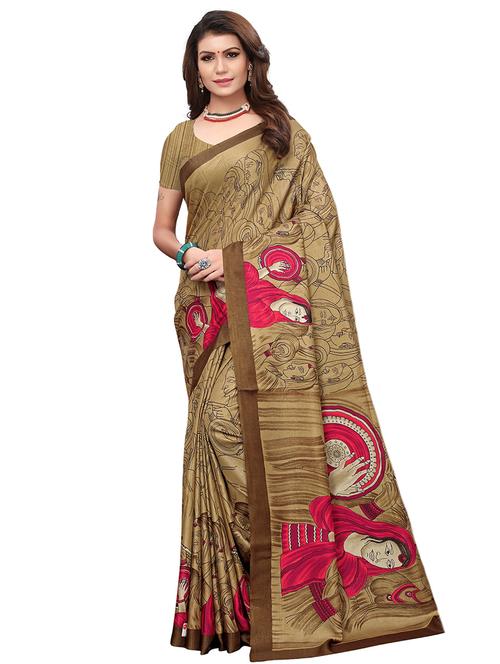 conversational printed saree with blouse - 15768211 - Very Small Image - 1