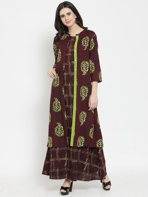 layered printed kurta - 15769178 - Very Small Image - 1