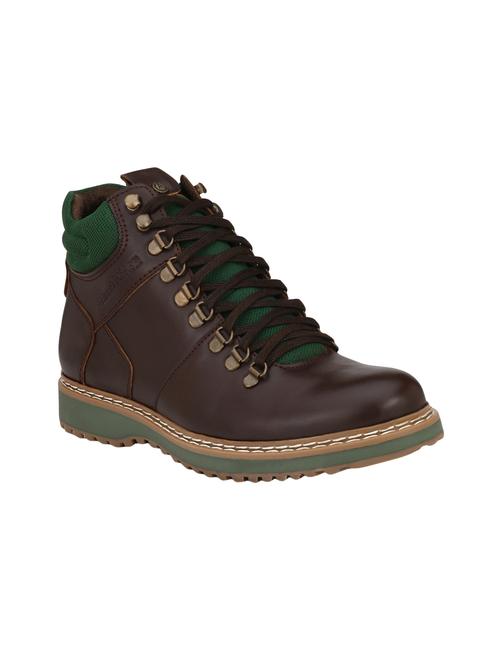 brown leatherette high ankle boots - 15769604 - Very Small Image - 1