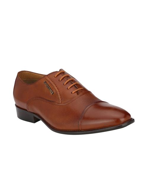 tan leather lace-up oxfords - 15769687 - Very Small Image - 1