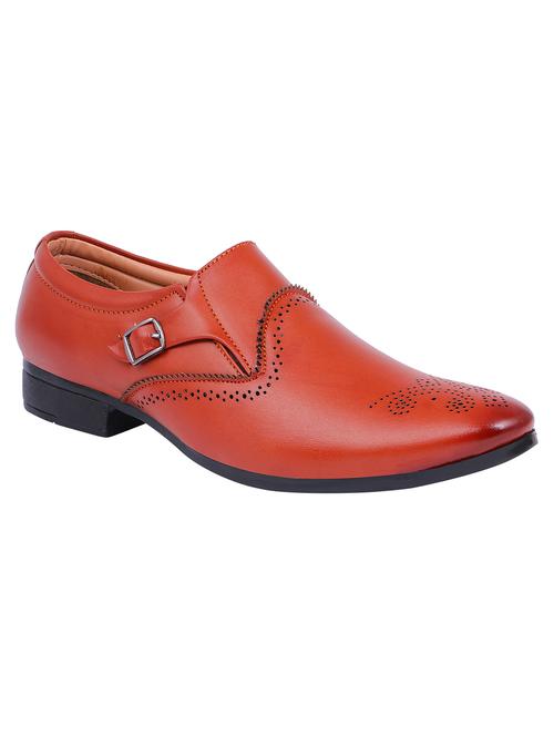 tan leatherette formal slip ons - 15769710 - Very Small Image - 1