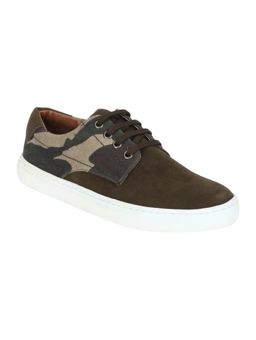 olive lace-up sneakers - 15770085 - Very Small Image - 1