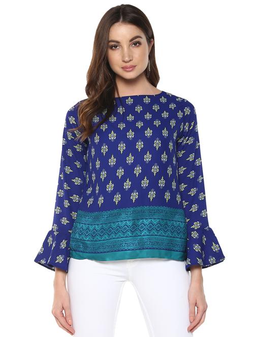 women's straight boat neck top - 15770359 - Very Small Image - 1