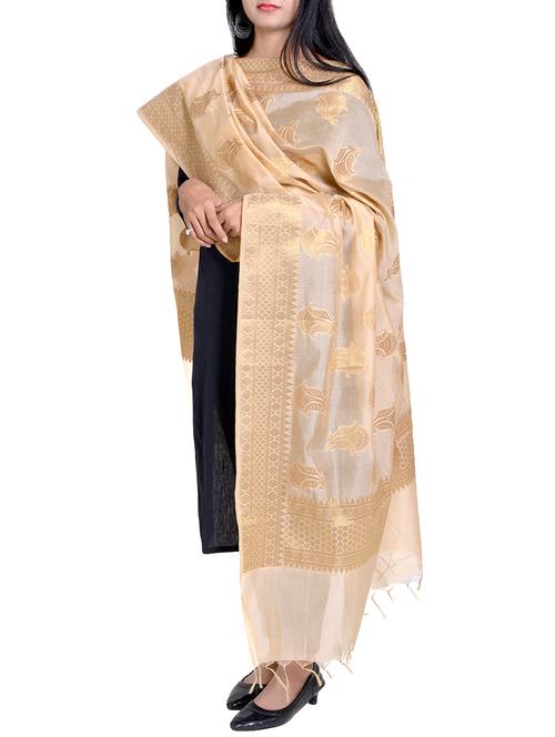 chanderi banarasi dupatta - 15770444 - Very Small Image - 1