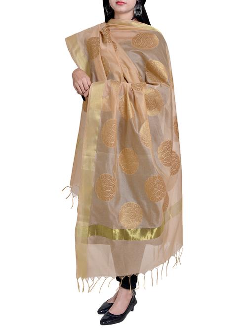 chanderi banarasi dupatta - 15770447 - Very Small Image - 1