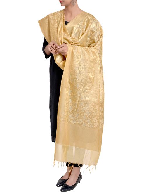 chanderi banarasi dupatta - 15770452 - Very Small Image - 1