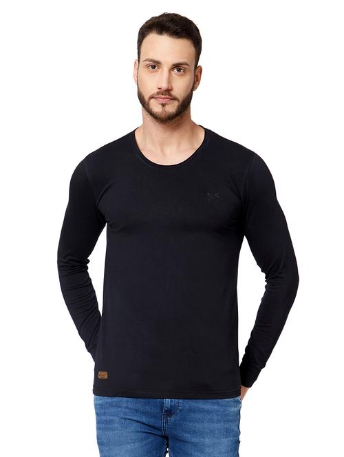 solid black round neck t-shirt - 15770480 - Very Small Image - 1