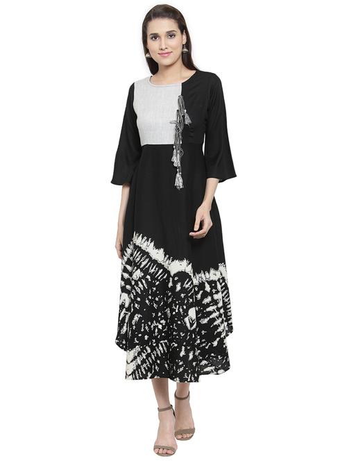a-line printed dress - 15770531 - Very Small Image - 1