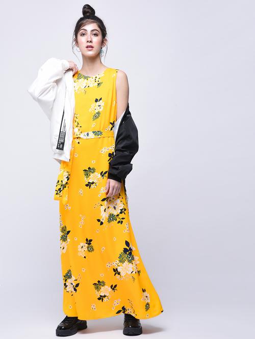 self tie floral maxi dress - 15770571 - Very Small Image - 1