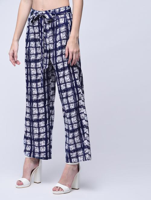 self tie checkered trouser - 15770771 - Very Small Image - 1